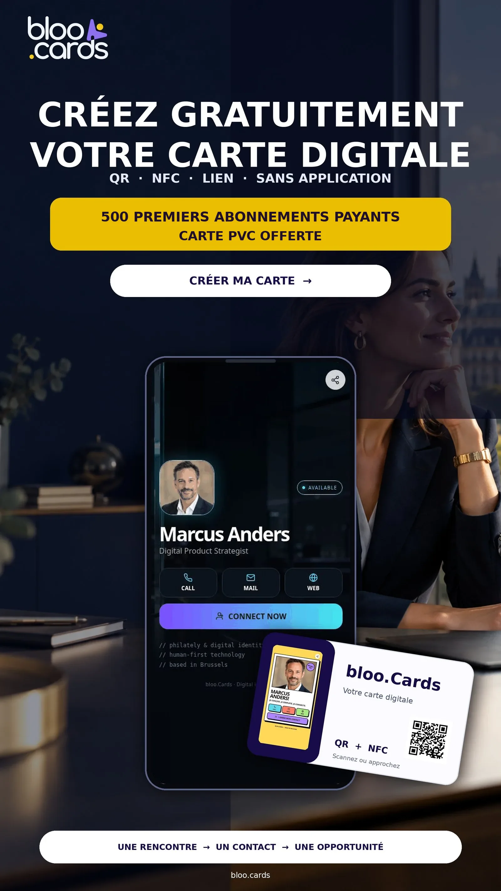 Kampagne bloo.Cards · Neon-Story